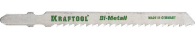 Kraftool t127df, eu-хвост., по мягкому металлу bi-met, шаг 3 мм, 75 мм, 2 шт, полотна для лобзика (159556-3)