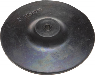 Тевтон d 125 мм, резиновая, опорная тарелка с шестигранным хвостовиком для дрели (3579-125)