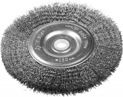 ЗУБР 175 х 22 мм, витая латунированная, проволока 0.3 мм, щетка дисковая для ушм, профессионал (35187-175)