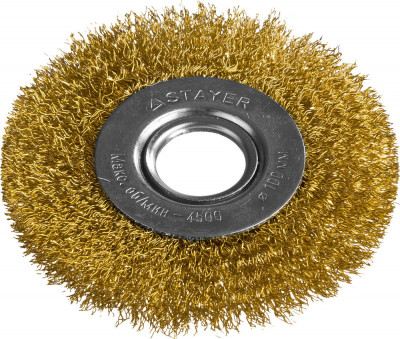 Stayer 100 мм, жгутированная стальная проволока 0.5 мм, щетка дисковая для ушм, professional (35122-100)