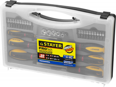 Stayer electro, ph1 х 80 мм, диэлектрическая отвертка, professional (25142-1-08)