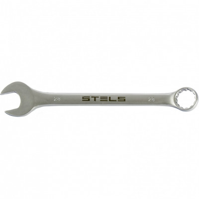 Ключ комбинированный, 28 мм, crv, матовый хром// stels
