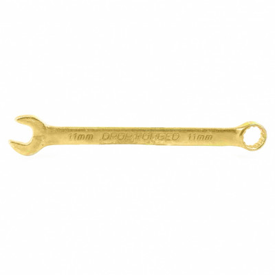 Ключ комбинированный, 11 мм, желтый цинк// сибртех