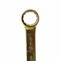 Ключ комбинированный, 19 мм, желтый цинк// сибртех