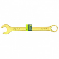 Ключ комбинированный, 32 мм, желтый цинк// сибртех