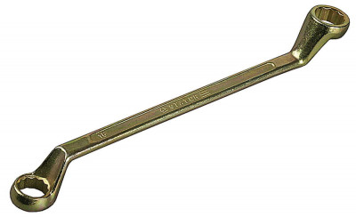 Накидной гаечный ключ изогнутый 18 х 19 мм, stayer
