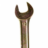 Ключ рожковый, 12 х 13 мм, желтый цинк// сибртех