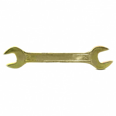 Ключ рожковый, 13 х 14 мм, желтый цинк// сибртех