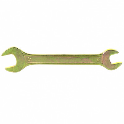 Ключ рожковый, 13 х 17 мм, желтый цинк// сибртех