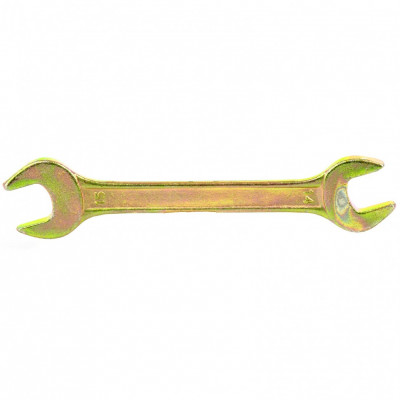 Ключ рожковый, 14 х 15 мм, желтый цинк// сибртех
