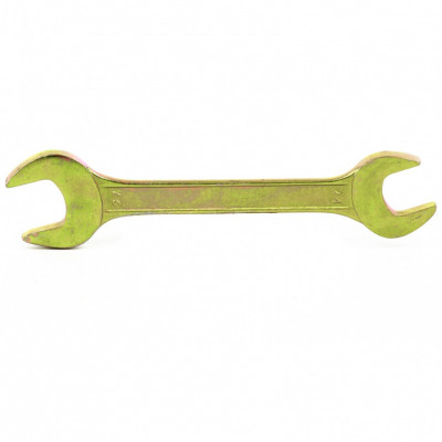 Ключ рожковый, 24 х 27 мм, желтый цинк// сибртех