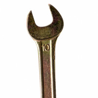 Ключ рожковый, 8 х 10 мм, желтый цинк// сибртех