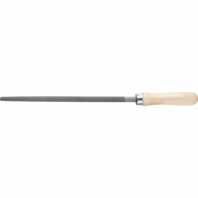 Напильник, 300 мм, круглый, деревянная ручка// сибртех