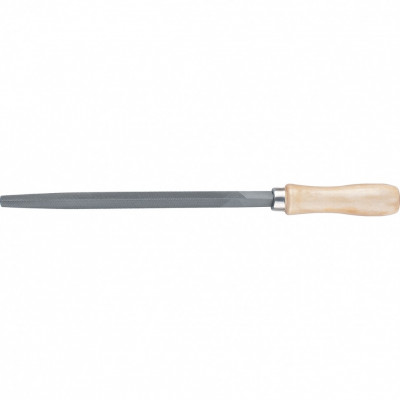 Напильник, 200 мм, трехгранный, деревянная ручка// сибртех