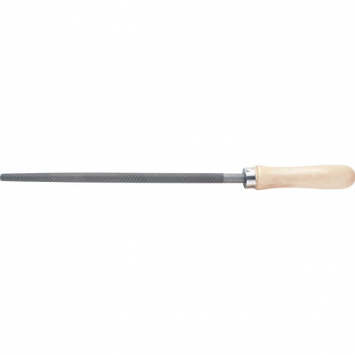 Напильник, 250 мм, круглый, деревянная ручка// сибртех