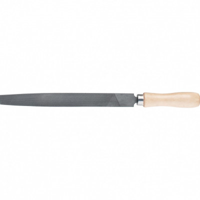 Напильник, 250 мм, плоский, деревянная ручка// сибртех