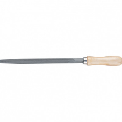 Напильник, 300 мм, трехгранный, деревянная ручка// сибртех