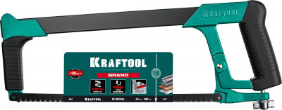 Kraftool grand, 300 мм, обрезиненная ручка, полотно bi-metal, ножовка по металлу (15801)