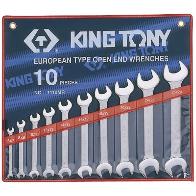King tony набор рожковых ключей, 6-28 мм, 10 предметов