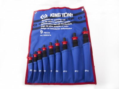 King tony набор выколоток с протектором, чехол из теторона, 9 предметов