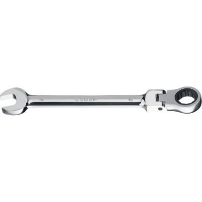 ЗУБР 19 мм, шарнирный трещоточный гаечный ключ, профессионал (27101-19)
