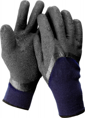 Перчатки утепленные сибирь, акриловые с вспененным латексным покрытием, двойные, l-xl, ЗУБР профессионал 11466-xl