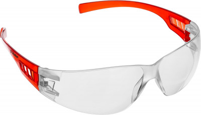 ЗУБР спектр 5, открытого типа, прозрачные, монолинза с дополнительной боковой защитой, защитные очки (110328)