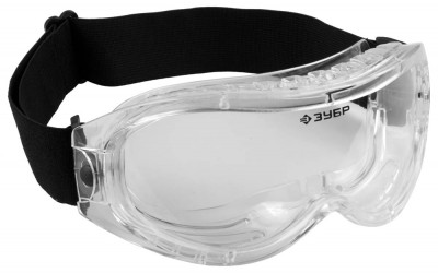 ЗУБР панорама хс, закрытого типа, хим. стойкое ацетатное стекло, защитные очки с непрямой вентиляцией, профессионал (110235)