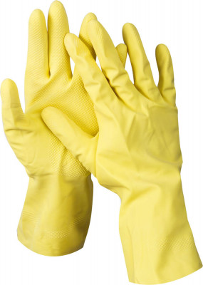 Dexx xl, хозяйственно-бытовые, с х/б напылением, рифлёные, латексные перчатки (11201-xl)