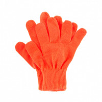 Перчатки трикотажные, акрил, цвет: оранжевый, двойная манжета, россия// сибртех
