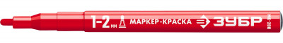 ЗУБР мк-200, 1 мм, круглый, красный, маркер-краска, профессионал (06326-3)