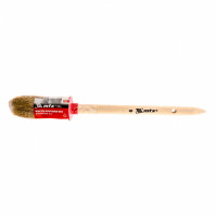 Кисть круглая № 6 (30 мм), натуральная щетина, деревянная ручка// mtx