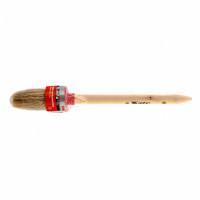 Кисть круглая № 8 (35 мм), натуральная щетина, деревянная ручка// mtx
