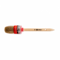 Кисть круглая №12 (45 мм), натуральная щетина, деревянная ручка// mtx