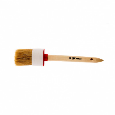 Кисть круглая №16 (55 мм), натуральная щетина, деревянная ручка// mtx