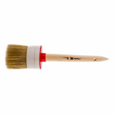 Кисть круглая №20 (65 мм), натуральная щетина, деревянная ручка// mtx