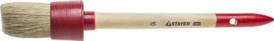 Stayer universal, 40 мм, пластмассовый корпус, светлая натуральная щетина, деревянная ручка, все виды лкм, круглая кисть (0141-40)