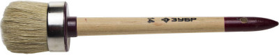ЗУБР универсал, 50 мм, светлая натуральная щетина, деревянная ручка, все виды лкм, круглая кисть (01501-50)