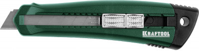 Нож с сегментированным лезвием solingen, kraftool 09195, металлический корпус, кассета с 3 лезвиями, 18 мм