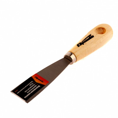 Шпательная лопатка из углеродистой стали, 30 мм, деревянная ручка// sparta