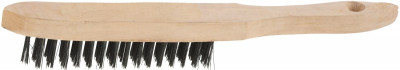 Stayer 3 ряда, деревянная рукоятка, стальная, щетка проволочная (35020-3)