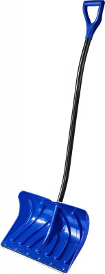 ЗУБР сибирь, ширина 500 мм, пластиковая, со стальной планкой, эргономичный алюминиевый черенок, v-ручка, снеговая лопата, профессионал (39925)