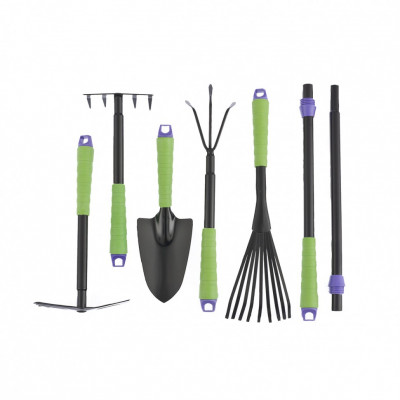 Набор садового инструмента, пластиковые рукоятки, 7 предметов// palisad