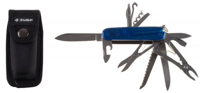 ЗУБР 16 в 1, складной, пластиковая рукоятка, многофункциональный нож (47786)