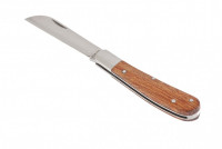 Нож садовый складной, прямое лезвие, 173 мм, деревянная рукоятка// palisad