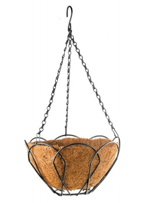 Кашпо подвесное, с кокосовой корзиной, диаметр 30 см// palisad