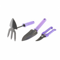 Набор садового инструмента с секатором, пластиковые рукоятки, 3 предмета, standard// palisad