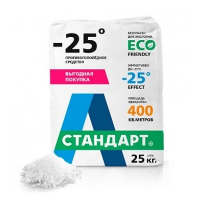 Противогололедный материал а-стандарт -25с (25кг)
