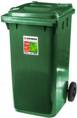 Grinda мк-240, 240 л, 730 х 580 х 1060 мм, мусорный контейнер (3840-24)