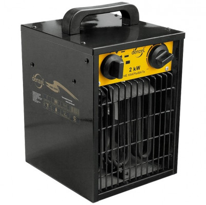 Тепловой вентилятор электрический fhd - 5000, 5 квт, 2 режима, 380 в / 50 гц// denzel
